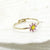 Simple Style Flower Stainless Steel Plating Open Ring