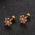 Simple Style Flower Titanium Steel No Inlaid Earrings Ear Studs