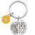 Simple Style Flower Titanium Steel Women's Bag Pendant Keychain