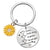 Simple Style Flower Titanium Steel Women's Bag Pendant Keychain