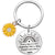 Simple Style Flower Titanium Steel Women's Bag Pendant Keychain