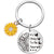 Simple Style Flower Titanium Steel Women's Bag Pendant Keychain