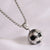 Simple Style Football Titanium Steel Polishing Pendant Necklace