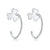 Simple Style Four Leaf Clover Heart Shape Butterfly Silver Ear Studs 1 Pair