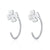 Simple Style Four Leaf Clover Heart Shape Butterfly Silver Ear Studs 1 Pair