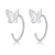 Simple Style Four Leaf Clover Heart Shape Butterfly Silver Ear Studs 1 Pair