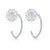 Simple Style Four Leaf Clover Heart Shape Butterfly Silver Ear Studs 1 Pair