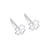 Simple Style Four Leaf Clover Star Heart Shape Silver Ear Studs 1 Pair