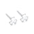 Simple Style Four Leaf Clover Star Heart Shape Silver Ear Studs 1 Pair