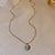 Simple Style Geometric Alloy Titanium Steel Plating Inlay Artificial Pearls Turquoise Rhinestones Necklace