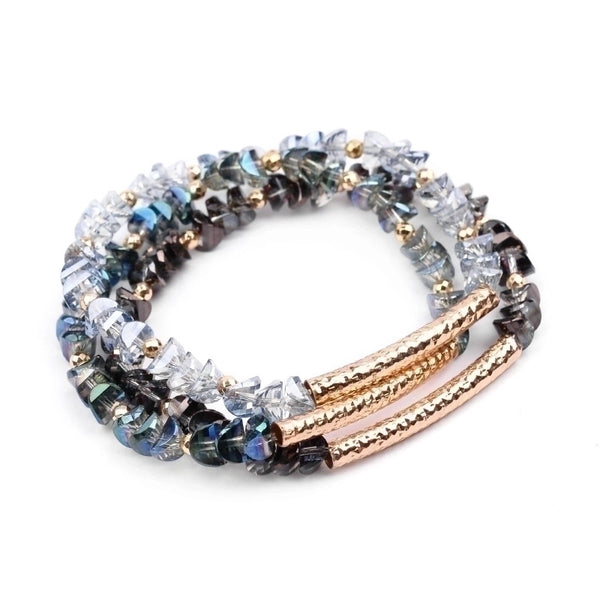 Minimalist Geometric Beaded Crystal Bracelets 1 Piece