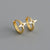 Simple Style Geometric Copper Plating Ear Studs 1 Pair