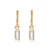 Simple Style Geometric Gold Plated Titanium Steel Earrings