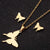 Simple Style Geometric Leaf Heart Shape Stainless Steel Plating Earrings Necklace 1 Set