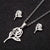 Simple Style Geometric Leaf Heart Shape Stainless Steel Plating Earrings Necklace 1 Set