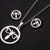 Simple Style Geometric Leaf Heart Shape Stainless Steel Plating Earrings Necklace 1 Set