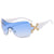 Simple Style Geometric Pc Oval Frame Rhinestone Frameless Women's Sunglasses