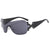 Simple Style Geometric Pc Oval Frame Rhinestone Frameless Women's Sunglasses