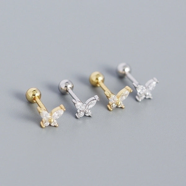 Simple Style Geometric Plating Gem Earrings Ear Studs