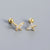 Simple Style Geometric Plating Gem Earrings Ear Studs