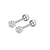 Simple Style Geometric Stainless Steel Inlay Zircon Ear Studs 1 Piece