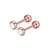 Simple Style Geometric Stainless Steel Inlay Zircon Ear Studs 1 Piece