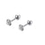 Simple Style Geometric Stainless Steel Inlay Zircon Ear Studs 1 Piece