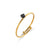 Simple Style Geometric Stainless Steel Inlay Zircon Gold Plated Rings