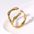 Simple Style Geometric Stainless Steel Irregular Plating Open Rings