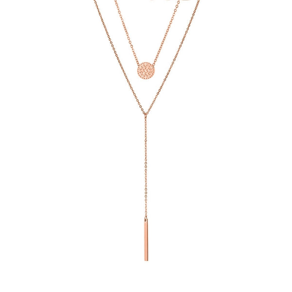 Minimalist Geometric Stainless Steel Pendant Necklace