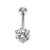 Simple Style Geometric Stainless Steel Plating Belly Ring 1 Piece