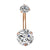 Simple Style Geometric Stainless Steel Plating Belly Ring 1 Piece