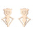 Simple Style Geometric Stainless Steel Plating Ear Studs 1 Pair