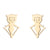 Simple Style Geometric Stainless Steel Plating Ear Studs 1 Pair