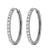 Simple Style Geometric Stainless Steel Rhinestones Hoop Earrings 1 Pair