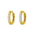 Simple Style Geometric Stainless Steel Rhinestones Hoop Earrings 1 Pair