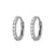 Simple Style Geometric Stainless Steel Rhinestones Hoop Earrings 1 Pair