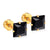 Simple Style Geometric Stainless Steel Zircon Ear Studs 1 Pair