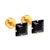 Simple Style Geometric Stainless Steel Zircon Ear Studs 1 Pair