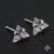 Simple Style Geometric Sterling Silver Inlay Zircon Ear Studs 1 Pair