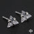 Simple Style Geometric Sterling Silver Inlay Zircon Ear Studs 1 Pair