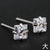 Simple Style Geometric Sterling Silver Inlay Zircon Ear Studs 1 Pair