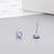 Simple Style Geometric Sterling Silver Zircon Ear Studs 1 Pair