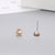 Simple Style Geometric Sterling Silver Zircon Ear Studs 1 Pair