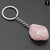 Simple Style Geometric Synthetic Gemstones Polishing Keychain