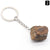 Simple Style Geometric Synthetic Gemstones Polishing Keychain