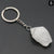 Simple Style Geometric Synthetic Gemstones Polishing Keychain