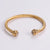 Simple Style Geometric Titanium Steel Bangle Plating Artificial Diamond Stainless Steel Bracelets