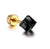 Simple Style Geometric Titanium Steel Plating Artificial Diamond Ear Studs 1 Piece