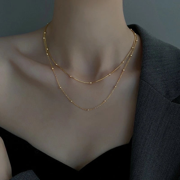 Simple Style Geometric Titanium Steel Plating Necklace